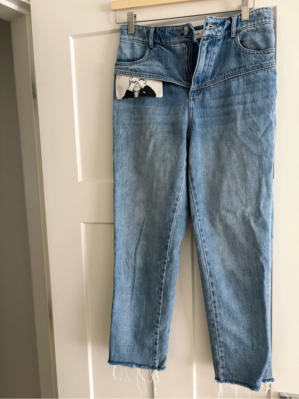 Miss Sixty Light Blue Cropped Straight Jeans